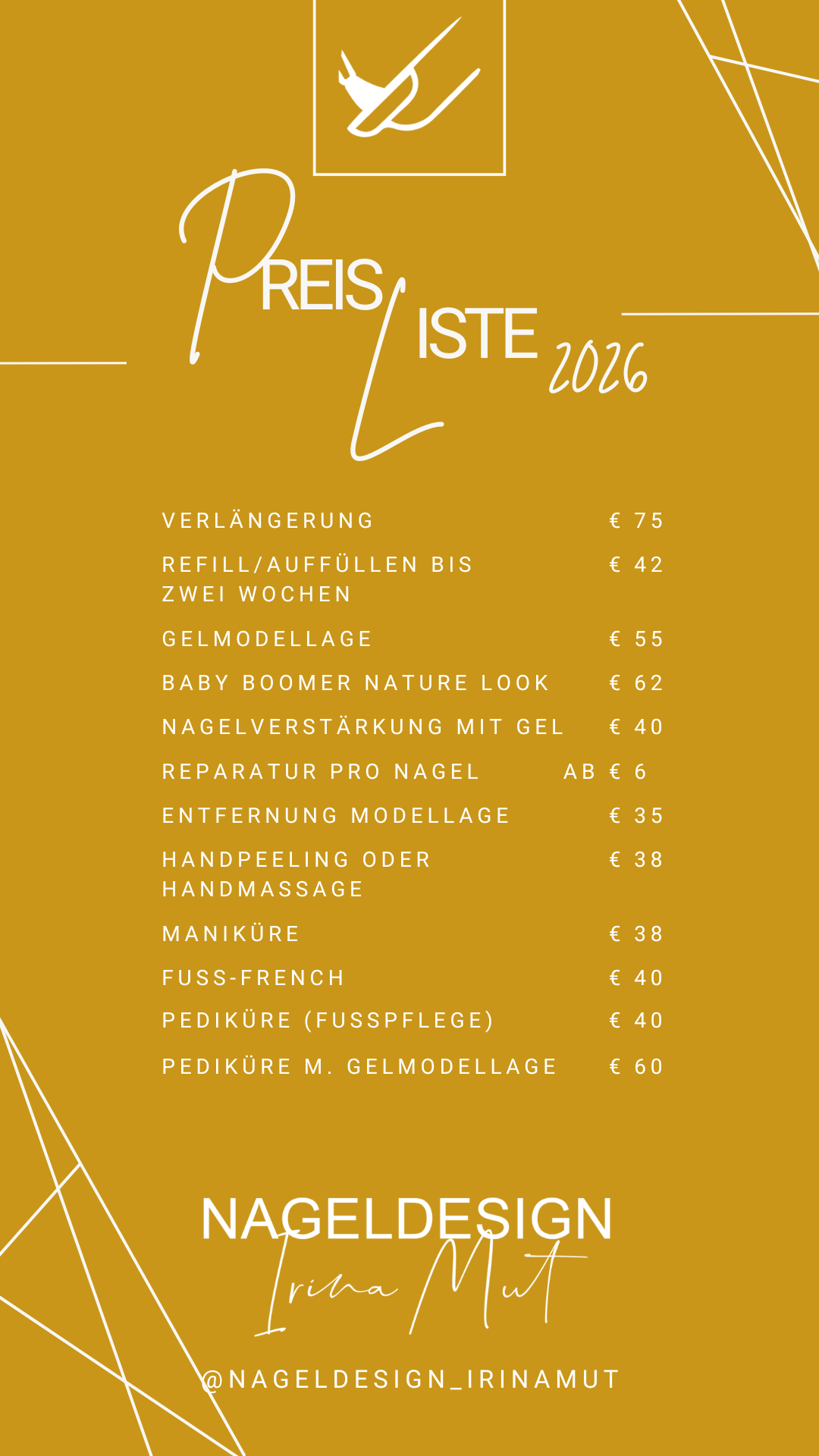 Preisliste Nageldesign 2026
